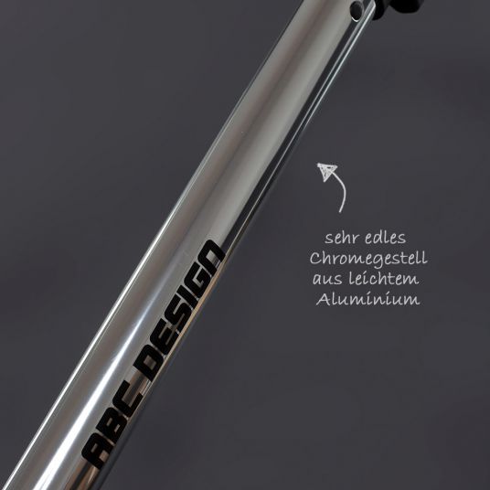 ABC Design Passeggino combinato Viper 4 Diamond Edition- incluso navicella, seggiolino sportivo e pacchetto accessori XXL - Asfalto