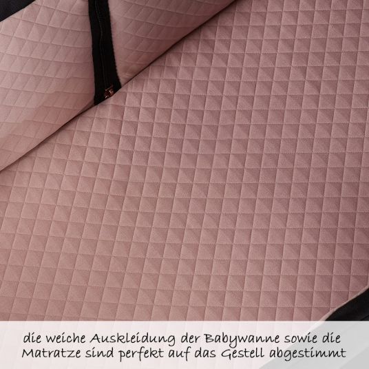 ABC Design Kombi-Kinderwagen Viper 4 Diamond Edition- inkl. Babywanne, Sportsitz & XXL Zubehörpaket - Rose Gold
