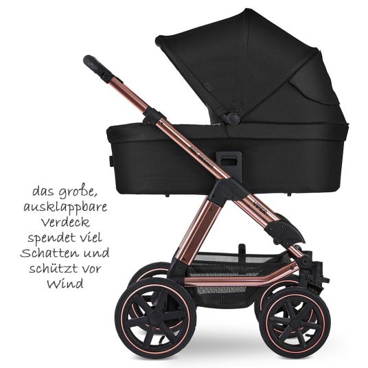 ABC Design Kombi-Kinderwagen Viper 4 Diamond Edition- inkl. Babywanne, Sportsitz & XXL Zubehörpaket - Rose Gold