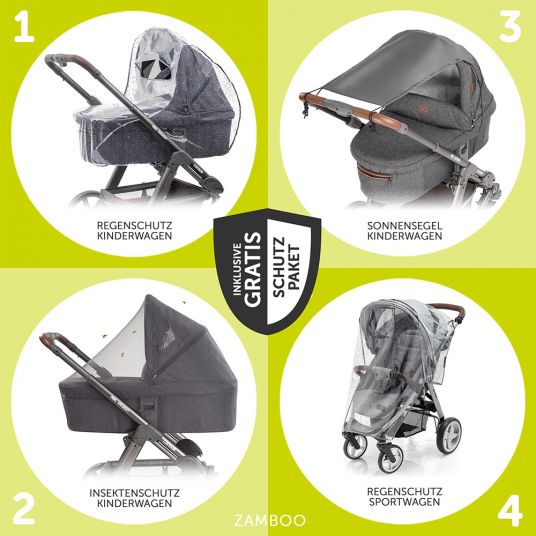 ABC Design Combi stroller Viper 4 - Fashion Edition - incl. carrycot, sport seat & XXL accessories package - Fox