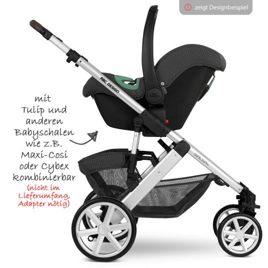 ABC Design Kombi-Kinderwagen Viper 4 - Fashion Edition - inkl. Babywanne, Sportsitz & XXL Zubehörpaket - Fox