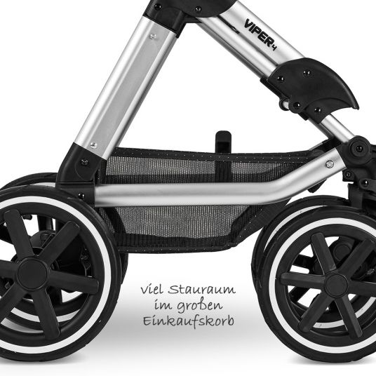 ABC Design Kombi-Kinderwagen Viper 4 - inkl. Babywanne, Sportsitz, Wickeltasche und Winter-Fußsack - Fashion Edition - Fox