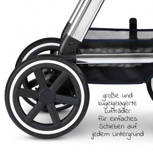 ABC Design Combi stroller Viper 4 - incl. carrycot, sport seat & XXL accessories package - Diamond Edition - Navy
