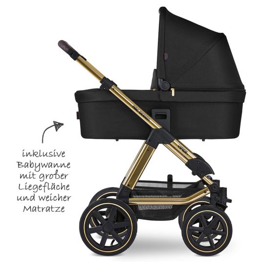 ABC Design Kombi-Kinderwagen Viper 4 - inkl. Babywanne und Sportsitz - Diamond Edition - Champagne