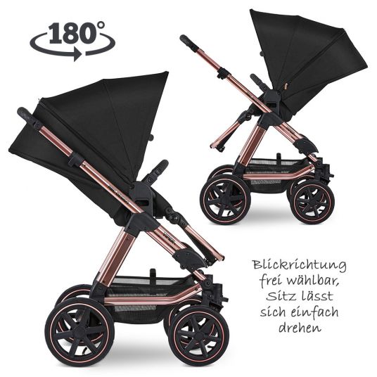 ABC Design Kombi-Kinderwagen Viper 4 - inkl. Babywanne und Sportsitz - Diamond Edition - Rose Gold