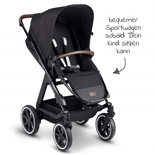 ABC Design Kombi-Kinderwagen Viper 4 - inkl. Babywanne und Sportsitz - Fashion Edition - Midnight