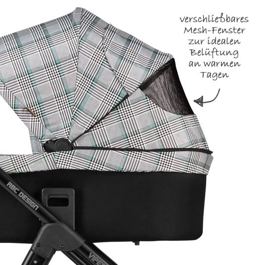 ABC Design Passeggino Viper 4 Combi - incluso navicella e sedile sportivo - Fashion Edition - Emerald