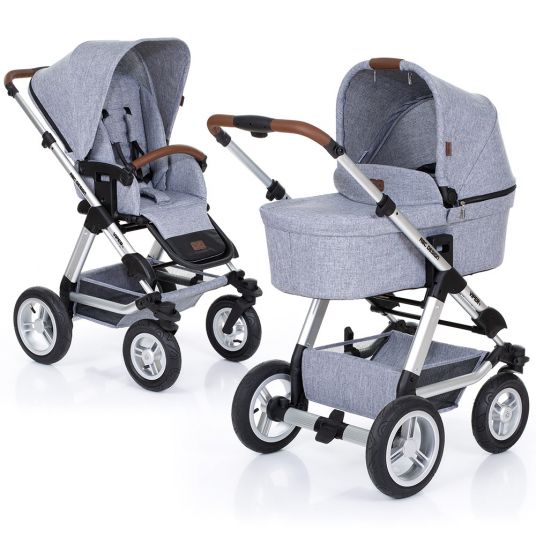 ABC Design Kombi-Kinderwagen Viper 4 - inkl. Babywanne und Sportsitz - Graphite Grey