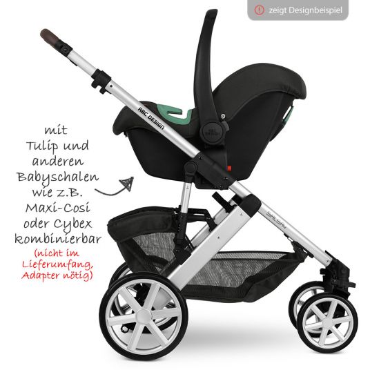 ABC Design Combi stroller Viper 4 - incl. carrycot and sport seat - Gravel