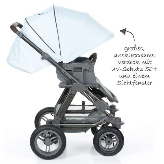 ABC Design Kombi-Kinderwagen Viper 4 - inkl. Babywanne und Sportsitz - Ice