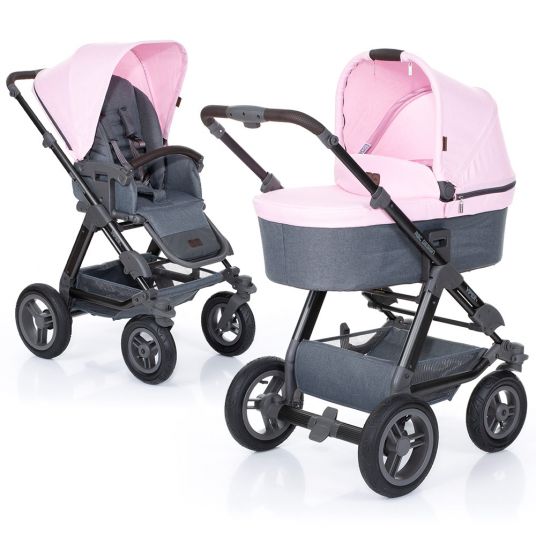 ABC Design Combi pushchair Viper 4 - incl. baby bath and sports seat - Rose