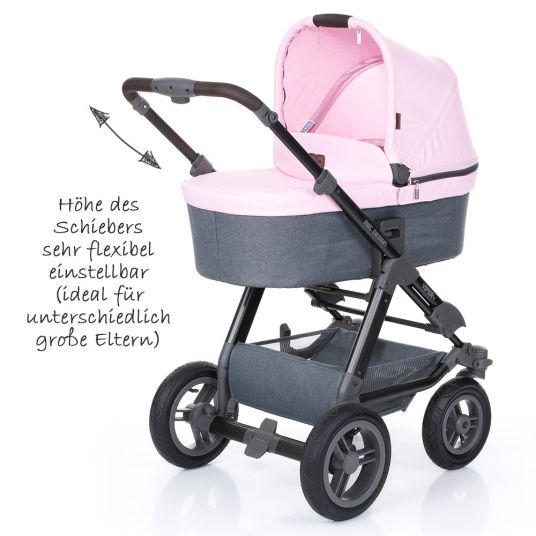 ABC Design Kombi-Kinderwagen Viper 4 - inkl. Babywanne und Sportsitz - Rose