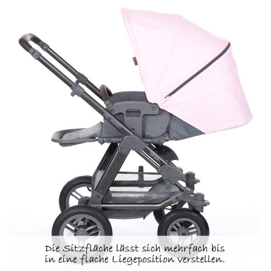 ABC Design Kombi-Kinderwagen Viper 4 - inkl. Babywanne und Sportsitz - Rose