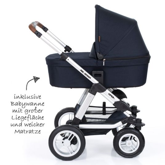 ABC Design Combi pushchair Viper 4 - incl. baby bath and sports seat - Shadow