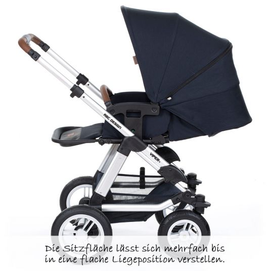 ABC Design Kombi-Kinderwagen Viper 4 - inkl. Babywanne und Sportsitz - Shadow