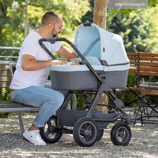 ABC Design Kombi-Kinderwagen Viper 4 mit Lufträdern - inkl. Babywanne, Sportsitz und XXL Zubehörset - Street
