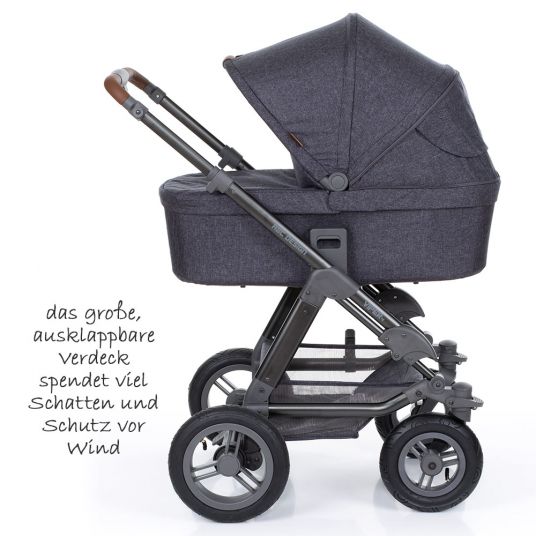 ABC Design Viper 4 pushchair with pneumatic wheels - incl. baby bath, sports seat and XXL accessories set - Street