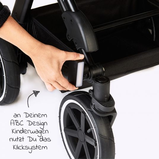 ABC Design LED Kinderwagen Licht / Sicherheits- Beleuchtung inkl. Akku und USB Ladefunktion