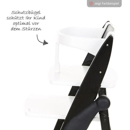 ABC Design Mitwachsendes Hochstuhl Set Hopper inkl. Schutzbügel und Sitzpolster - Chocolate / Coal