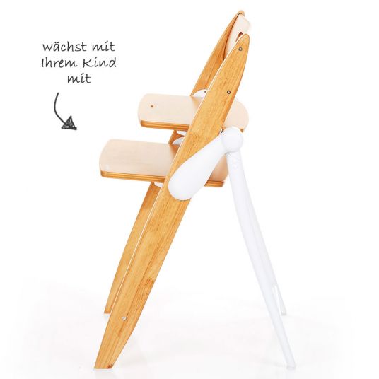 ABC Design Growing high chair set Hopper incl. safety bar and seat cushion - Nature / Bean