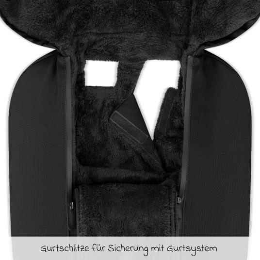 ABC Design Newborn footmuff for infant car seat Tulip and carrycot - Black