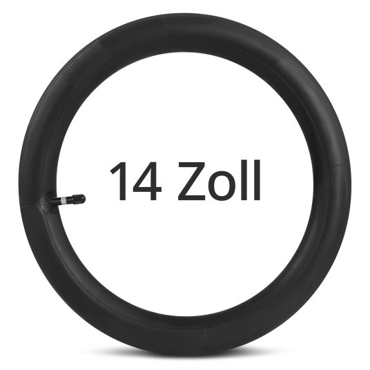 ABC Design Original replacement inner tube 14 inch for front wheel bike trailer Tour - Black