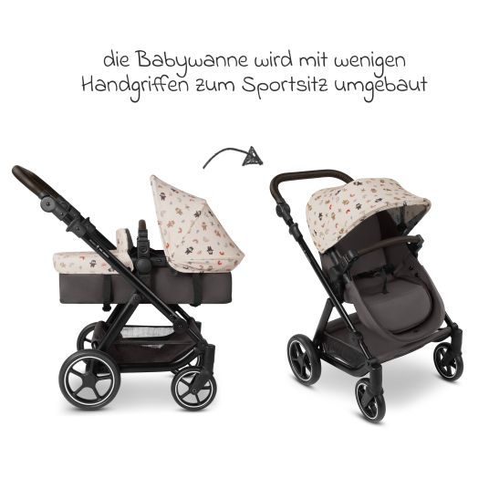 ABC Design Carrozzina per bambole Migno da 3 anni - Teddy