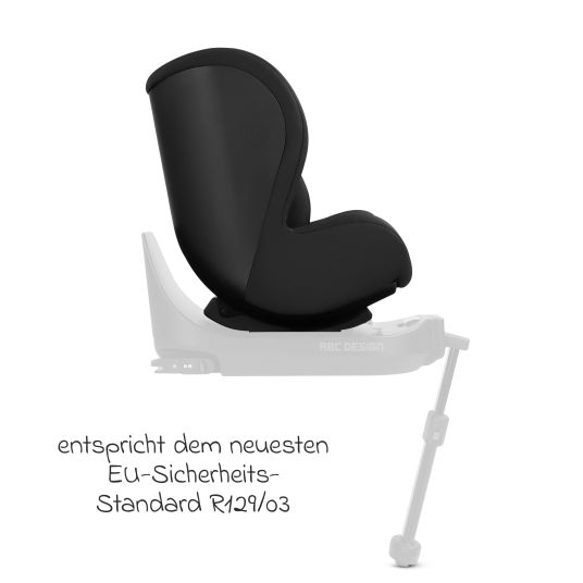 ABC Design Reboarder-Kindersitz Lily i-Size ab Geburt - 4 Jahre (45 cm - 105 cm) inkl. Sitzverkleinerer - Black