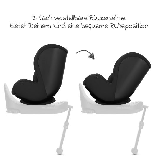 ABC Design Reboarder-Kindersitz Lily i-Size ab Geburt - 4 Jahre (45 cm - 105 cm) inkl. Sitzverkleinerer - Black