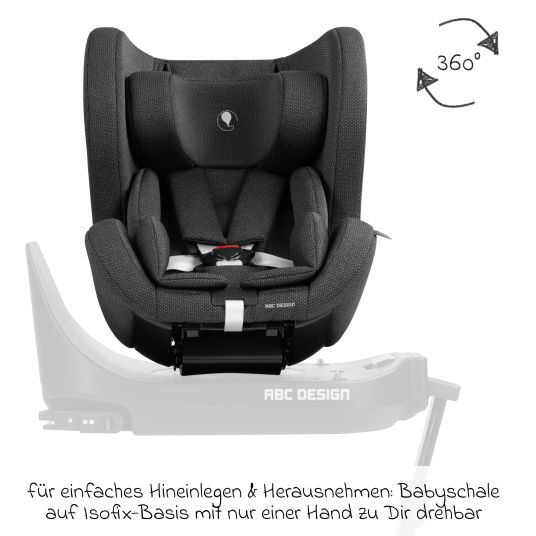 ABC Design Lily i-Size reboarder child seat from birth - 4 years (45 cm - 105 cm) incl. seat reducer - Bubble