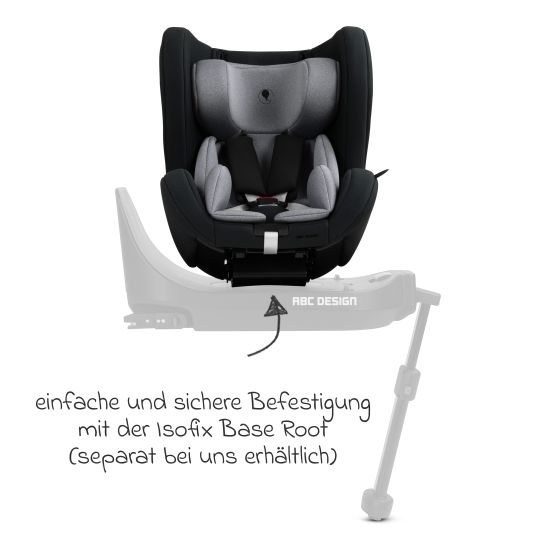 ABC Design Reboarder-Kindersitz Lily i-Size ab Geburt - 4 Jahre (45 cm - 105 cm) inkl. Sitzverkleinerer - Graphite