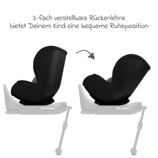 ABC Design Reboarder-Kindersitz Lily i-Size ab Geburt - 4 Jahre (45 cm - 105 cm) inkl. Sitzverkleinerer - Graphite