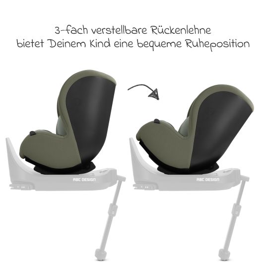 ABC Design Reboarder-Kindersitz Lily i-Size ab Geburt - 4 Jahre (45 cm - 105 cm) inkl. Sitzverkleinerer - Sage