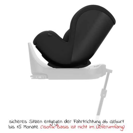 ABC Design Reboarder Lily i-Size Kindersitz (ab Geburt bis ca. 4 Jahre) - Black