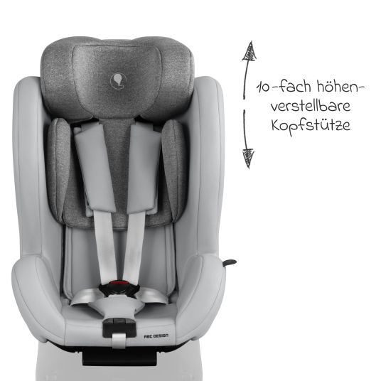 ABC Design Reboarder Lily i-Size child car seat (from birth to approx. 4 years) - Pearl
