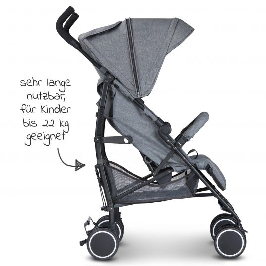 ABC Design Travel buggy Genoa with reclining function - Woven Piano