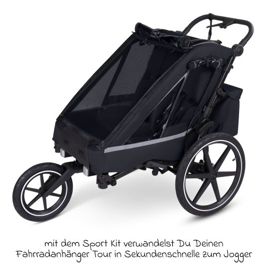 ABC Design Sport Kit extragroßes Jogger-Luftrad (24,5 cm) für Fahrradanhänger Tour - Black