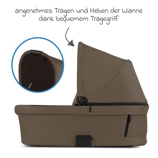 ABC Design Tragewanne für Neugeborene - passend für Zoom, Samba und Salsa Run - Dark Brown