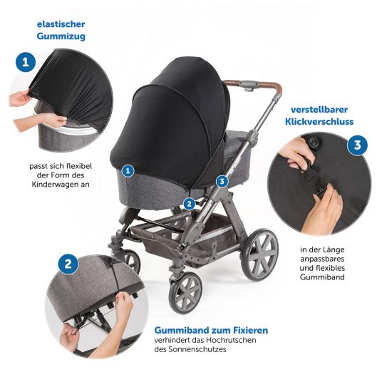 ABC Design Universal sun sail / sun protection for stroller & buggy - Black