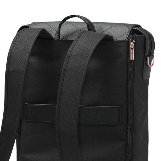 ABC Design Changing backpack City with large lid compartment - incl. changing mat & accessories - Diamond Edition - Rose Gold
