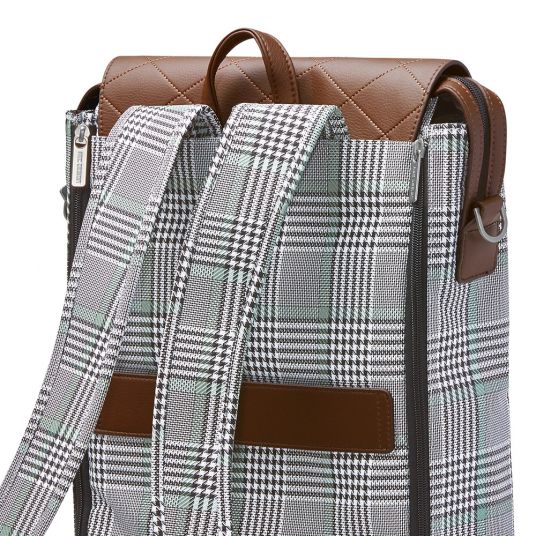 ABC Design Changing backpack City with large lid compartment - incl. changing mat & accessories - Fashion Edition - Emerald