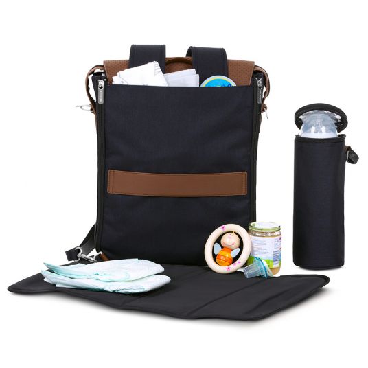 ABC Design Changing backpack City with large lid compartment - incl. changing mat & accessories - Shadow