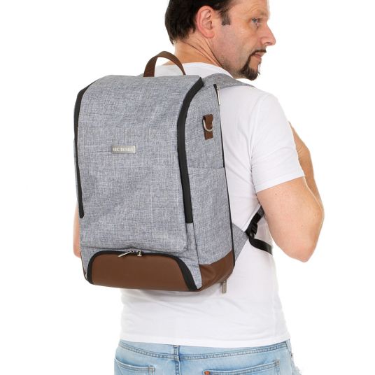 ABC Design Changing backpack Tour with large front compartment - incl. changing mat and accessories - Graphite Grey