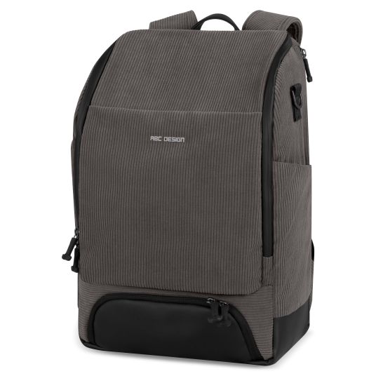 ABC Design Active changing backpack with large front compartment incl. changing mat & accessories - Almond