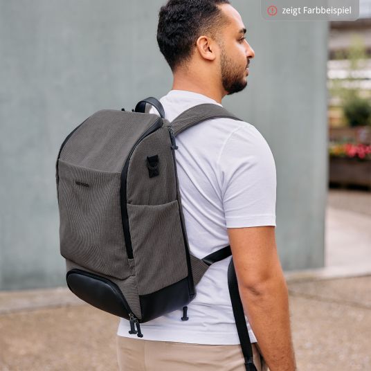 ABC Design Wickelrucksack Active mit großem Frontfach inkl. Wickelunterlage & Zubehör - Pine