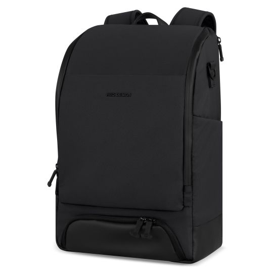 ABC Design Wickelrucksack Active mit großem Frontfach inkl. Wickelunterlage & Zubehör - Pure - Coal