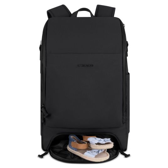 ABC Design Wickelrucksack Active mit großem Frontfach inkl. Wickelunterlage & Zubehör - Pure - Coal