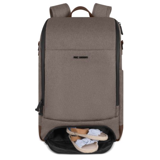 ABC Design Active changing backpack with large front compartment incl. changing mat & accessories - Pure - Nature