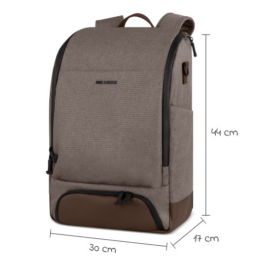 ABC Design Active changing backpack with large front compartment incl. changing mat & accessories - Pure - Nature