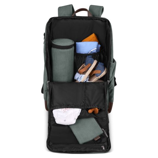 ABC Design Tour changing backpack with large front compartment - incl. changing mat & accessories - Aloe